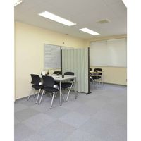 プラチナ万年筆 アコーデオンスクリーン H1650 グリーン（ブロンズ柱） ADS-N016-A1 1台 防炎 クロス衝立 パーテーション（直送品）