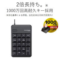 エレコム テンキーパッド TKーTCM011 Mサイズ メンブレン ブラック TK-TCM011BK 1個（直送品）
