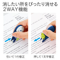 プラス 修正テープ ホワイパープチ 4mm幅 ネイビー 49321（直送品）