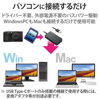 エレコム USB3.0対応メモリリーダライタ MR3-A006BK 1個（直送品）