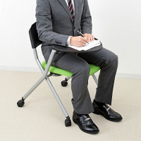 サンワサプライ メモ台付き（テーブル付き）ミーティングチェア SNC-ST6MAG（直送品）