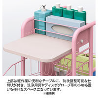 河淳 オムツ交換カート ゴミ箱容量48L 作業テーブル1段 バスケット3段 ピンク 幅940×奥行450×高さ1110mm MCR070PN 1台（直送品）