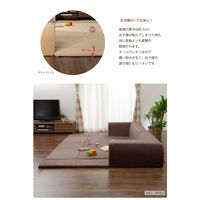 セルタン　ジュイール　カバーリングフロアマット付ソファ　Mサイズ　テクノブラウン　幅2000mm　1台　（直送品）