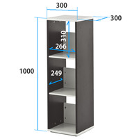 【車上渡し】アールエフヤマカワ ディスプレイラック 幅300×奥行300×高さ1000mm 1台（直送品）