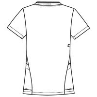 フォーク レディスジップスクラブ グレー×バーガンディ L 7043SC-5 1枚　スクラブ（直送品）