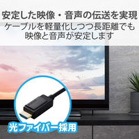 HDMIケーブル 10m 4K 60p 金メッキ 長尺 無給電タイプ ARC ブラック DH-HDLOA10BK エレコム 1個（直送品）