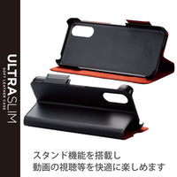 シンプルスマホ6 ケース カバー レザー 手帳型 マグネット フラップ 超軽量 スリム PM-S224PLFUBK エレコム 1個