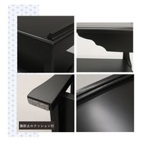 供物台 棚あり 幅600×奥行350×高さ282mm ブラック JKU-60T BK 1台（直送品）