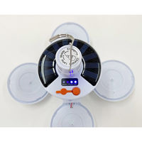 EDITION ソーラー&USB充電式 折畳みシーリングライト EDN-347 1セット(3個入)（直送品）