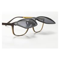 朝日ゴルフ クリップオンサングラス カーキ(グレー+シルバーミラー) GR-008C 1個 (直送品)（直送品）