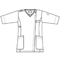 フォーク レディスジップスクラブ（五分袖）ダークネイビー LL HI708-17（直送品）