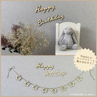 【regalo】 木製ガーランド 【Happy Birthday】 ブラック 筆記体 ウッドレターバナー WLB-HBCG-BK 1セット（直送品）