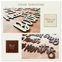 【regalo】 ウッドマンスリーレターバナー 【ナチュラル】 木製バナー 記念写真 WMLB-SW-NA 1セット（直送品）