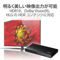 HDMI 切替器 USB Type-C×1入力 タイプA×4入力 1出力 4K 60Hz DH-SW4KC41BK エレコム 1個