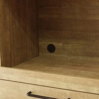 【軒先渡し】後藤家具物産 カップボード 引戸タイプ 幅1200×奥行450×高さ1830mm ナチュラル KB-AIN-120-H-RO 1台（直送品）