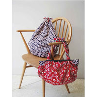 山田繊維 風呂敷 エコバッグ 104cm 大判 三巾 福むすび 梅/松竹 ふろしき 大風呂敷 綿100% アカ×コン 343417 1個（直送品）