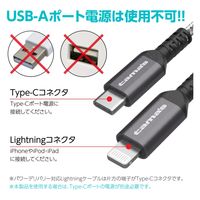 多摩電子工業 C to Lメタルケーブル 1.0mブラック TH226LCM10K 1本（直送品）