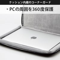 パソコンケース 15.6インチ ノートパソコン タブレット 撥水加工 衝撃吸収 ブラック BM-IBSP15NBK エレコム 1個（直送品）