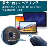 Bluetoothマウス 静音 無線 ワイヤレス 充電式 薄型 4ボタン ポーチ付 ブルー M-TM15BBBU エレコム 1個（直送品）