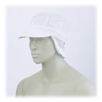 【衛生帽子】住商モンブラン「現場のチカラ」天メッシュ八角帽子たれ付 兼用 A9-1061_フリ- 白 1セット(5枚入) オリジナル