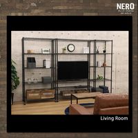 エイ・アイ・エス ネーロ 連結支柱 幅25×奥行25×高さ295mm ブラック NERO-300PU BK 1セット(2本入)（直送品）