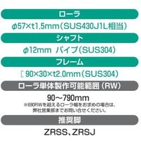 オークラ輸送機 ステンレスローラーコンベヤ SRS630100X1000 1P（直送品）