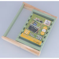 不二貿易 フォールディング ウッドラック リム ３段 幅450×奥行270×高さ620mm グリーン 72155 1セット(4台入)（直送品）