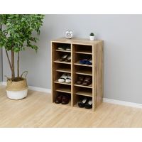 YAMAZEN シューズキャビネット CSCN-8560(OAK3D) 1台（直送品）