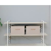 YAMAZEN 木製取っ手付収納ボックス YTC-MSB2P(BE2) 1セット2個組（直送品）