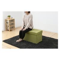 YAMAZEN リビング収納スツール ダブル LS-D70(GR) 1台（直送品）