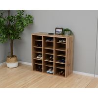 YAMAZEN シューズキャビネット CSCN-8585(OAK3D) 1台（直送品）