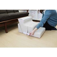 明和グラビア 3変化 ペットスロープ&ステップになるオットマン アイボリー 396748 1個（直送品）