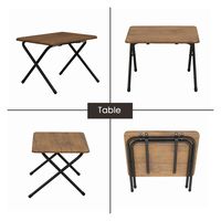 エイ・アイ・エス ワンタッチテーブル 小 幅500×奥行430×高さ360mm ブラック/ブラウン OTS-03 BK/BR 1台（直送品）