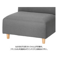 【軒先渡し】オフィスラウンジ アームレスソファ 幅800mm グレー 284859 1台（直送品）