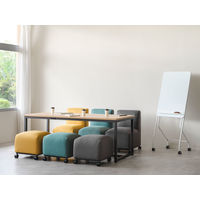 【アウトレット】【軒先渡し】オフィスラウンジ ソファチェア キャスター付 幅450mm グレー 284903 1台（直送品）