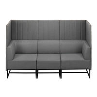 【アウトレット】【軒先渡し】パネルソファ 肘無 幅560mm グレー 285269 1台（直送品）