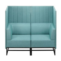 【軒先渡し】パネルソファ 右肘 幅730mm ミントブルー 285290 1台（直送品）