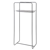 永井興産 カバー付ハンガーラック L 幅770×奥行510×高さ1650mm ブラウン NK-672BR 1台（直送品）