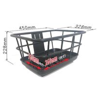 オージーケー技研 フロントバスケット FBー069K 黒 BK 1個（直送品）