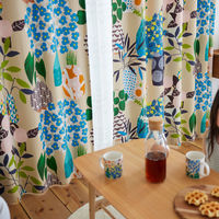 スミノエ デザインライフ セミオーダー カーテン フラワーポット 1100×1550mm ベージュ 1セット(2枚入)（直送品）