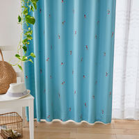 スミノエ デザインライフ セミオーダー カーテン ジェシカ 1400×1900mm ブルー 1セット(2枚入)（直送品）