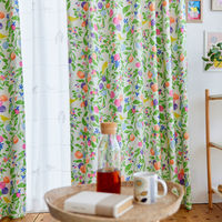 スミノエ デザインライフ セミオーダー カーテン フルーツトリ 2200×1950mm グリーン 1セット(2枚入)（直送品）