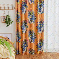 スミノエ デザインライフ セミオーダー カーテン ハンキング 2000×1650mm オレンジ 1セット(2枚入)（直送品）