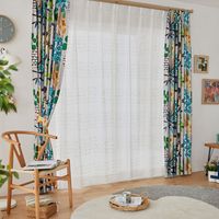 スミノエ デザインライフ セミオーダー レースカーテン ナミナミボイル 2200×1240mm ホワイト 1セット(2枚入)（直送品）