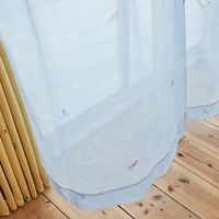 スミノエ デザインライフ セミオーダー レースカーテン ジェシカボイル 1100×1190mm ブルー 1セット(2枚入)（直送品）