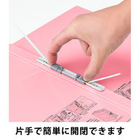 コクヨ アスクル 共同企画 背幅伸縮ファイル PPラミネートA3ヨコ ピンク 1冊 オリジナル