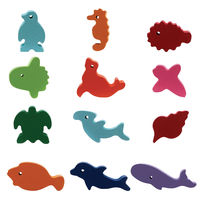 池田工業社 ゆらゆらアニマル 海のいきもの 積み木 440 1個