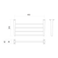 清水 タオル棚 ホワイト 400mm SH-AC30TS 1個（直送品）