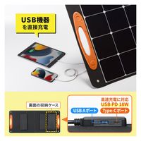 サンワサプライ ポータブルソーラーパネル(100W) BTL-SP1 1個