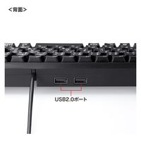 サンワサプライ USBハブ付コンパクトキーボード SKB-KG3UH2BK 1個
